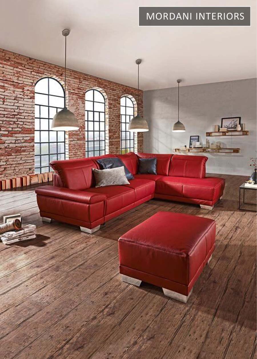 Apple Red Leather Upholstery